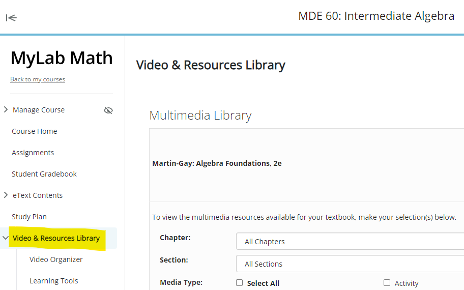 Resources: Step 1