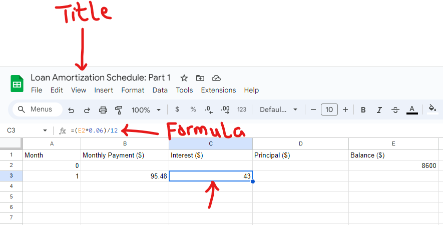 Example 1: Google Spreadsheet 2