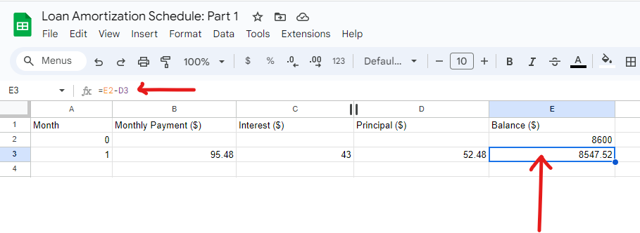 Example 1: Google Spreadsheet 4