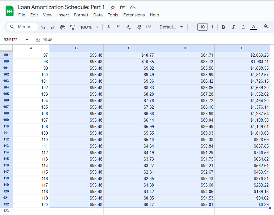 Example 1: Google Spreadsheet 9