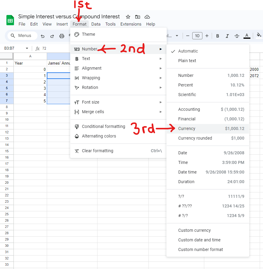 Example 1: Google Spreadsheet 7