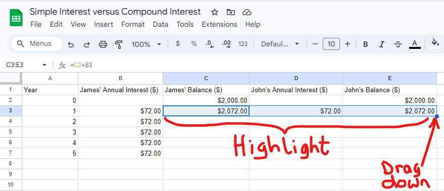 Example 1: Google Spreadsheet 9
