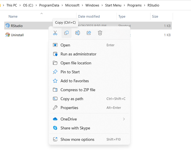 Run RStudio 2
