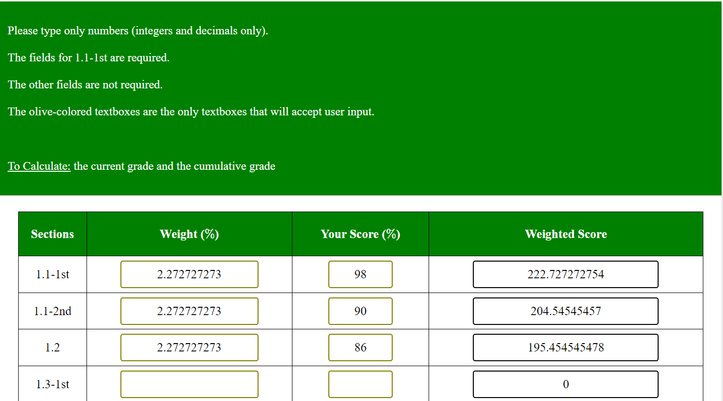 MLS Grade Example: Part 1